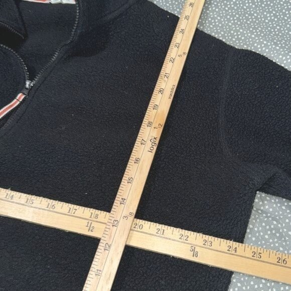 Orvis Mens Black Fleece Jacket Large Full-Zip Stand Collar - Picture 6 of 6